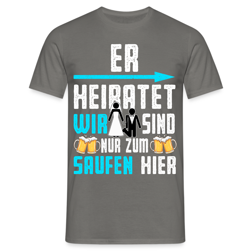 Herren JGA Shirt Junggesellenabschied Polterabend T-Shirt - Graphit