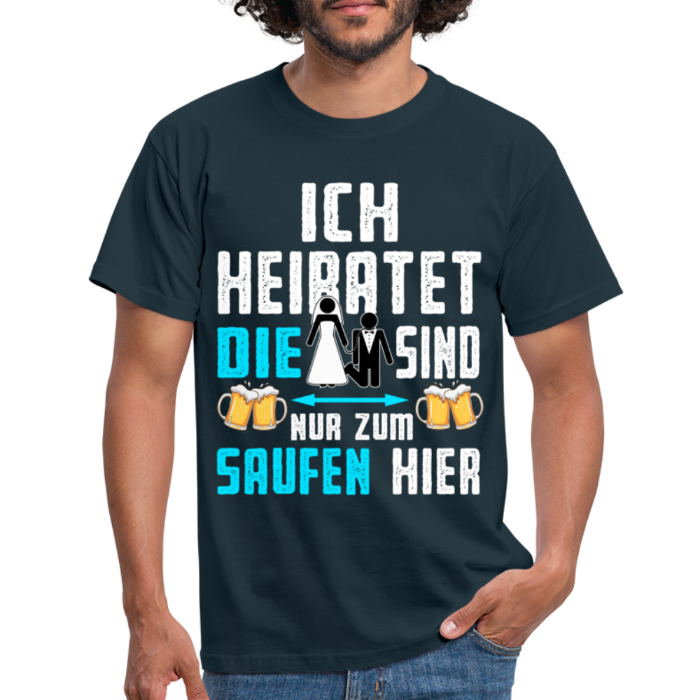 JGA Shirt Herren Bräutigam Kostüm Junggesellenabschied Männer JGA Mann T-Shirt - Navy