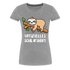 Faultier Müde Offizielles Schlafshirt Lustiges Premium T-Shirt - Grau meliert