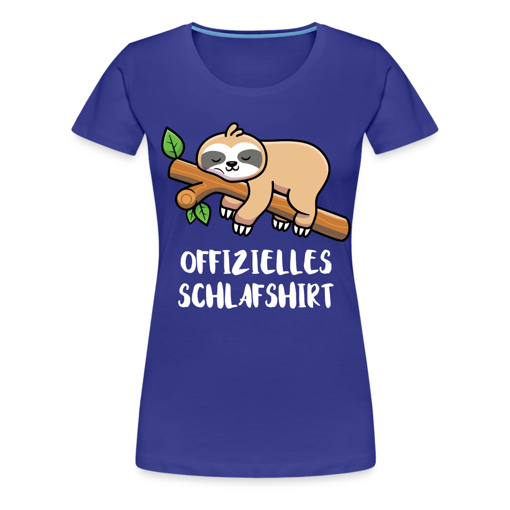 Faultier Müde Offizielles Schlafshirt Lustiges Premium T-Shirt - Königsblau