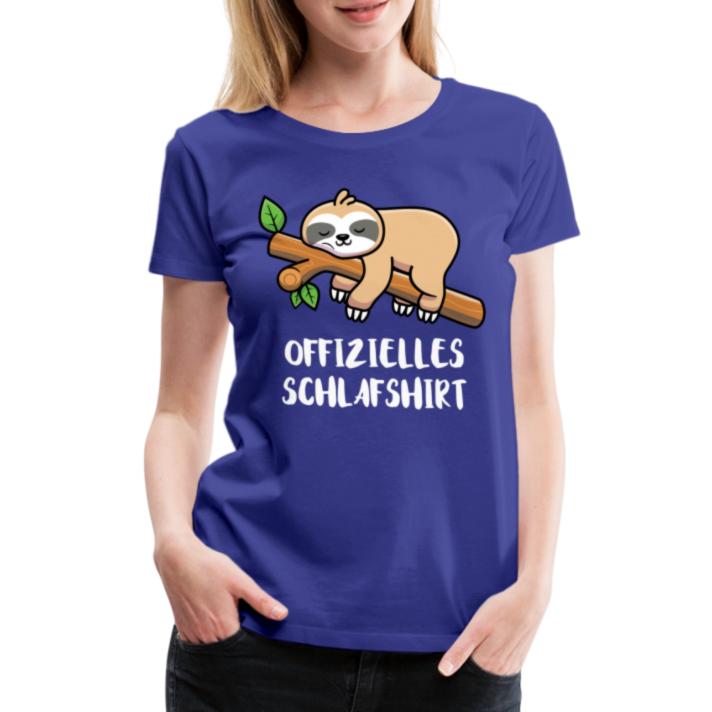 Faultier Müde Offizielles Schlafshirt Lustiges Premium T-Shirt - Königsblau