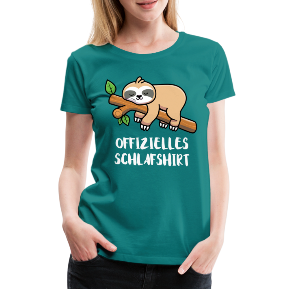 Faultier Müde Offizielles Schlafshirt Lustiges Premium T-Shirt - Divablau