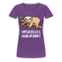 Faultier Müde Offizielles Schlafshirt Lustiges Premium T-Shirt - Lila