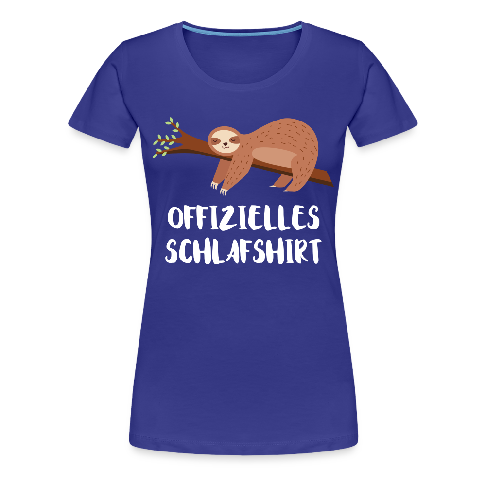 Faultier Müde Offizielles Schlafshirt Lustiges Premium T-Shirt - Königsblau