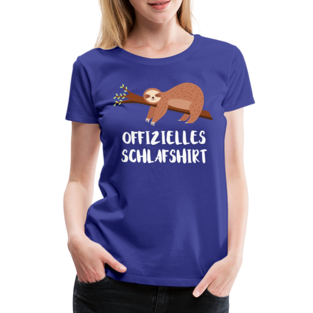 Faultier Müde Offizielles Schlafshirt Lustiges Premium T-Shirt - Königsblau
