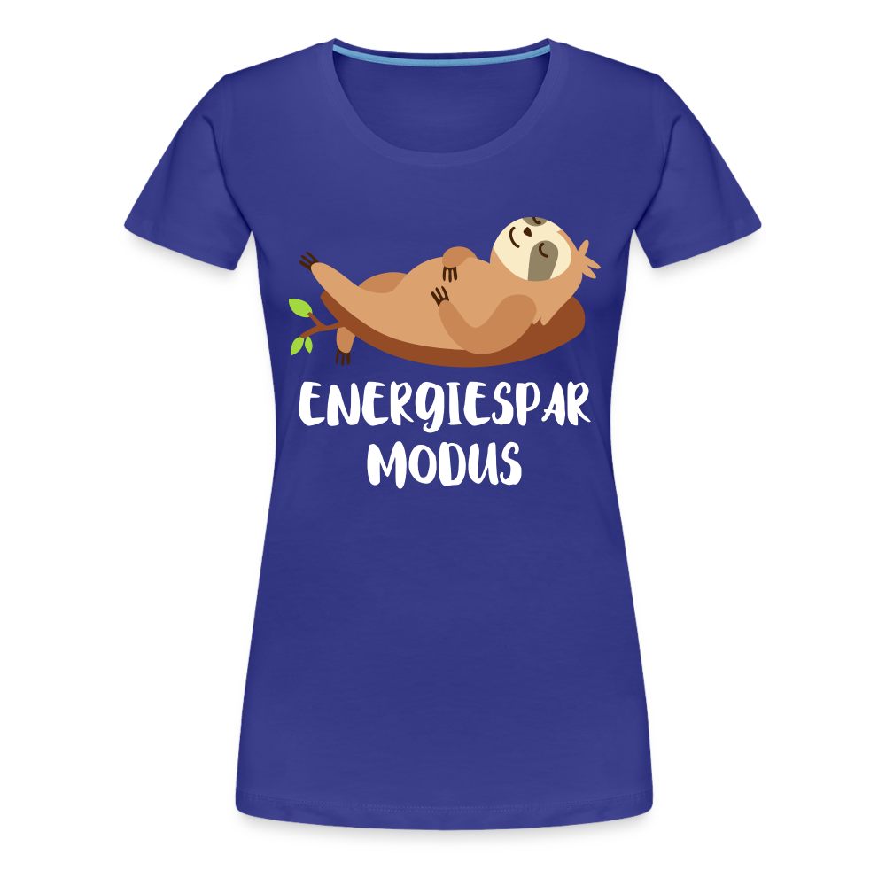 Faultier Müde Energiesparmodus Lustiges Premium T-Shirt - Königsblau