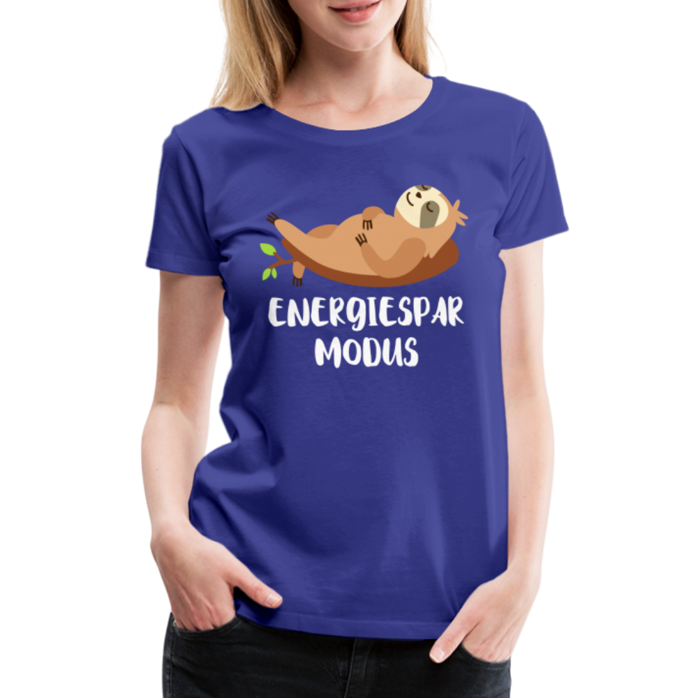 Faultier Müde Energiesparmodus Lustiges Premium T-Shirt - Königsblau