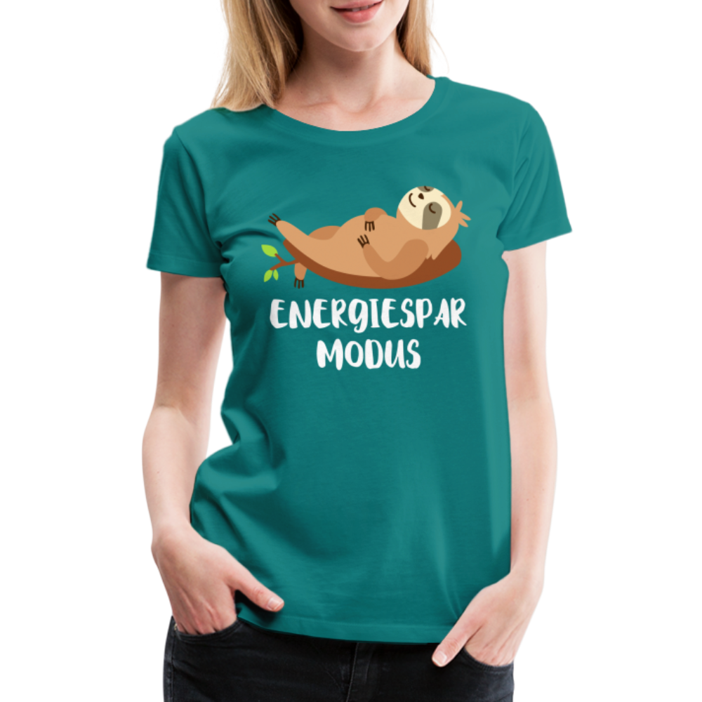 Faultier Müde Energiesparmodus Lustiges Premium T-Shirt - Divablau