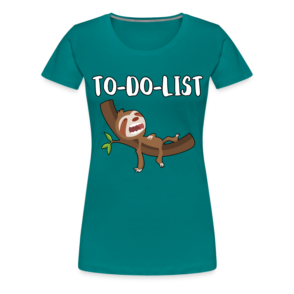 Faultier Müde Do Do List Schlafen Lustiges Premium T-Shirt - Divablau