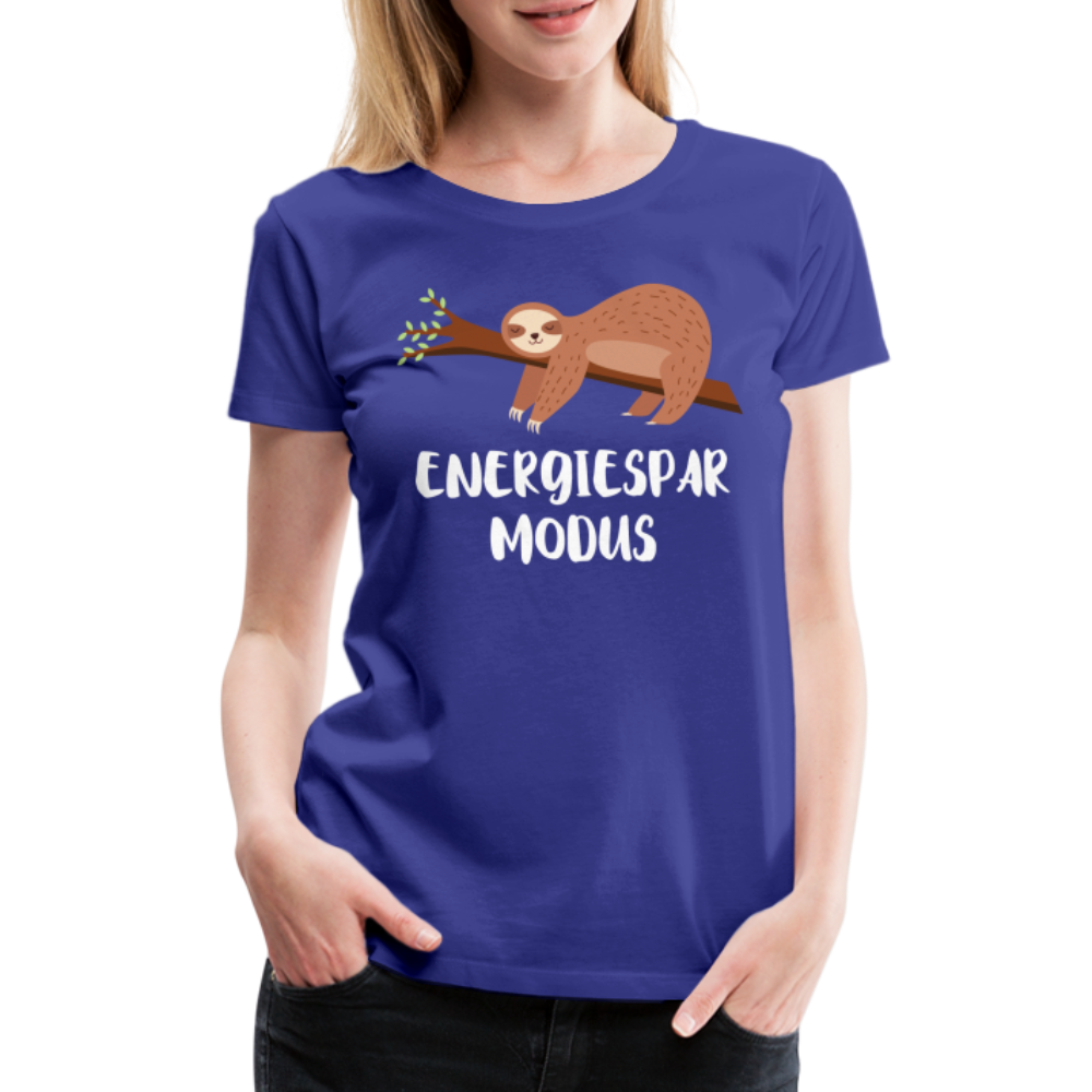 Faultier Müde Energiesparmodus Lustiges Premium T-Shirt - Königsblau