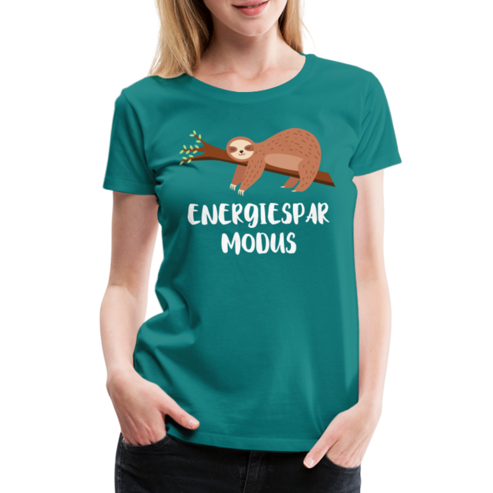 Faultier Müde Energiesparmodus Lustiges Premium T-Shirt - Divablau