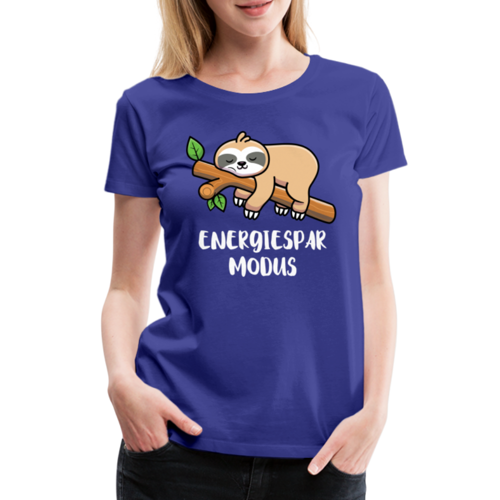 Faultier Müde Energiesparmodus Lustiges Premium T-Shirt - Königsblau