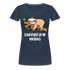 Faultier Müde Energiesparmodus Lustiges Premium T-Shirt - Navy