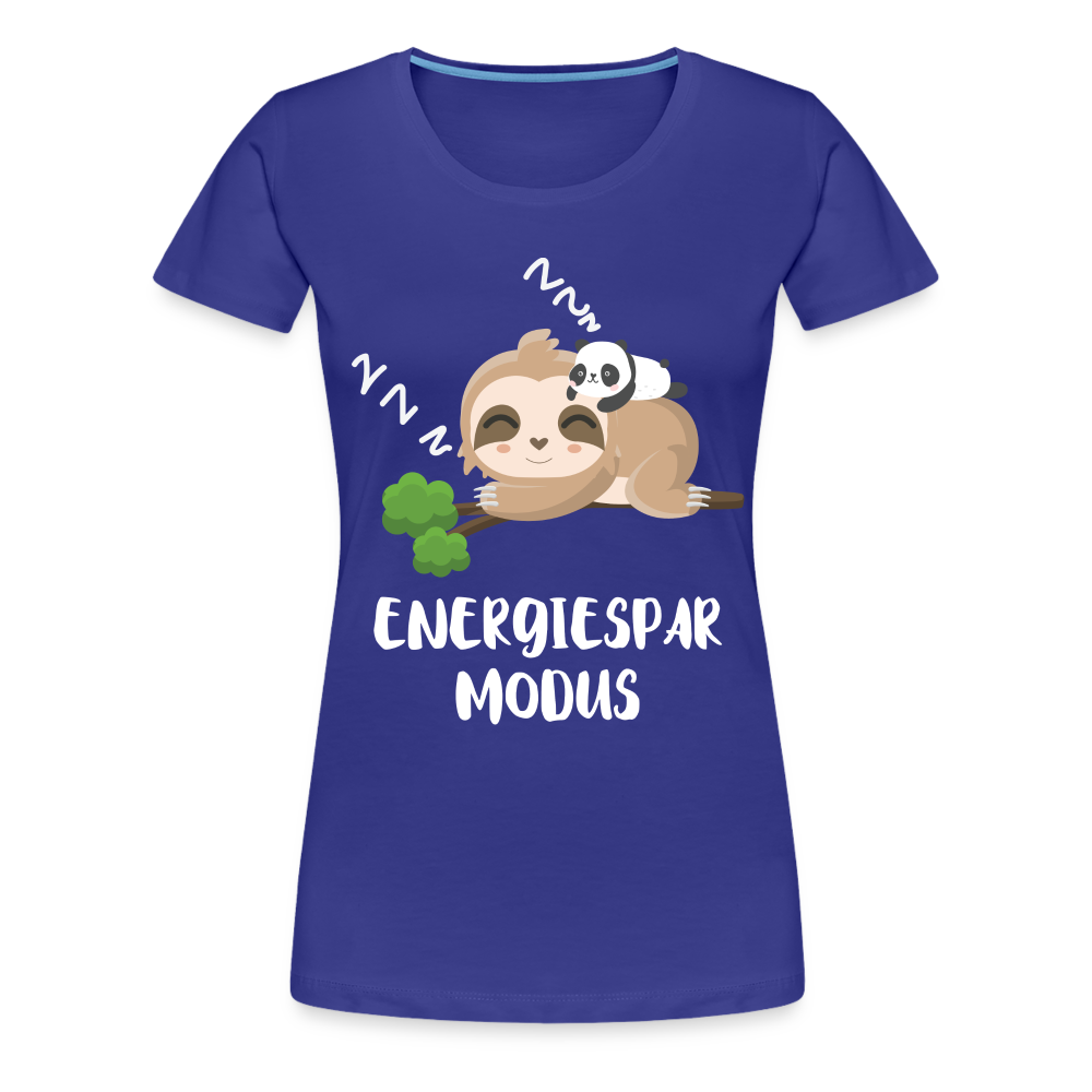 Faultier Müde Energiesparmodus Lustiges Premium T-Shirt - Königsblau