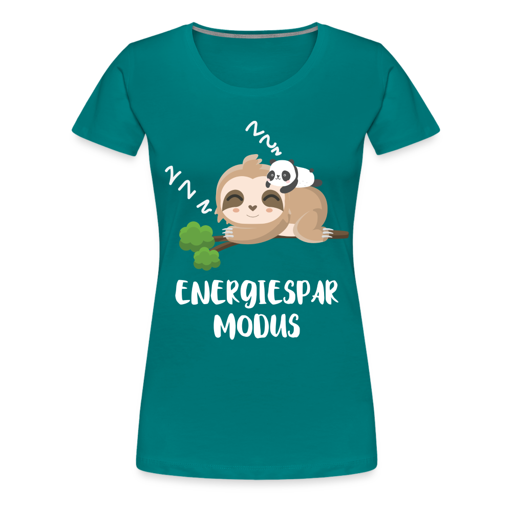 Faultier Müde Energiesparmodus Lustiges Premium T-Shirt - Divablau