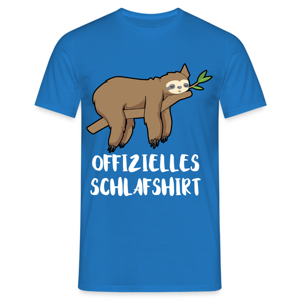 Faultier Müde Offizielles Schlafshirt Lustiges T-Shirt - Royalblau