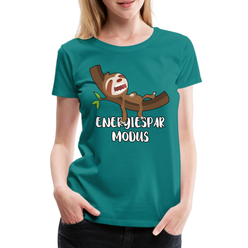 Faultier Müde Energiesparmodus Lustiges Premium T-Shirt - Divablau