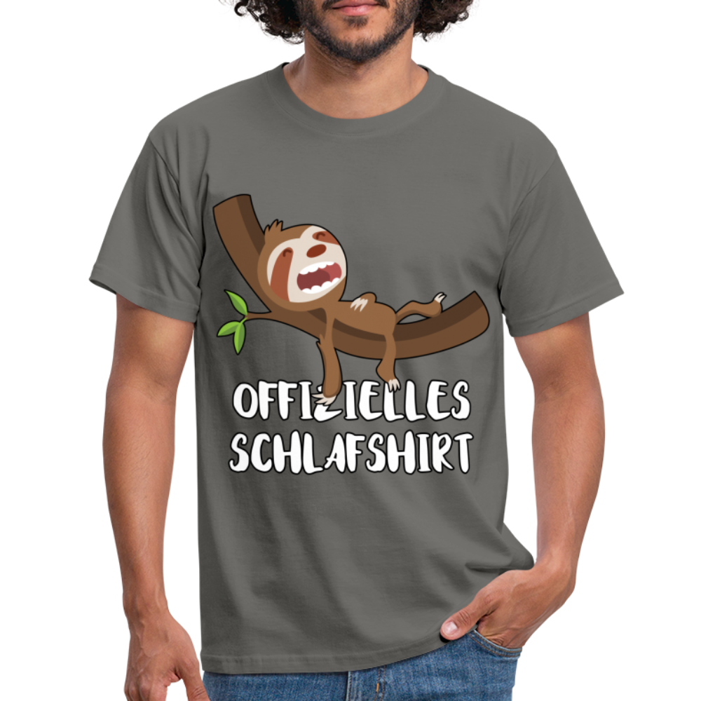 Faultier Müde Offizielles Schlafshirt Lustiges T-Shirt - Graphit