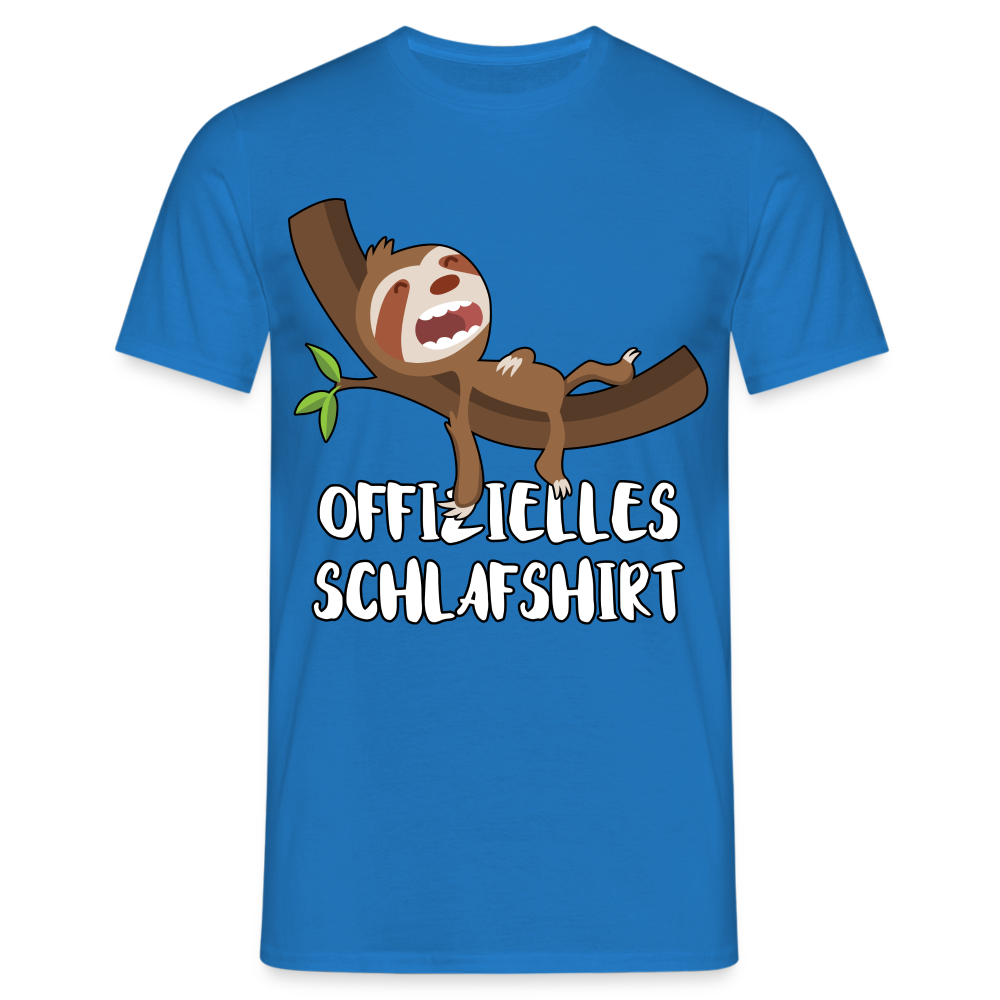 Faultier Müde Offizielles Schlafshirt Lustiges T-Shirt - Royalblau