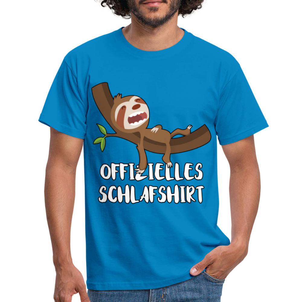 Faultier Müde Offizielles Schlafshirt Lustiges T-Shirt - Royalblau