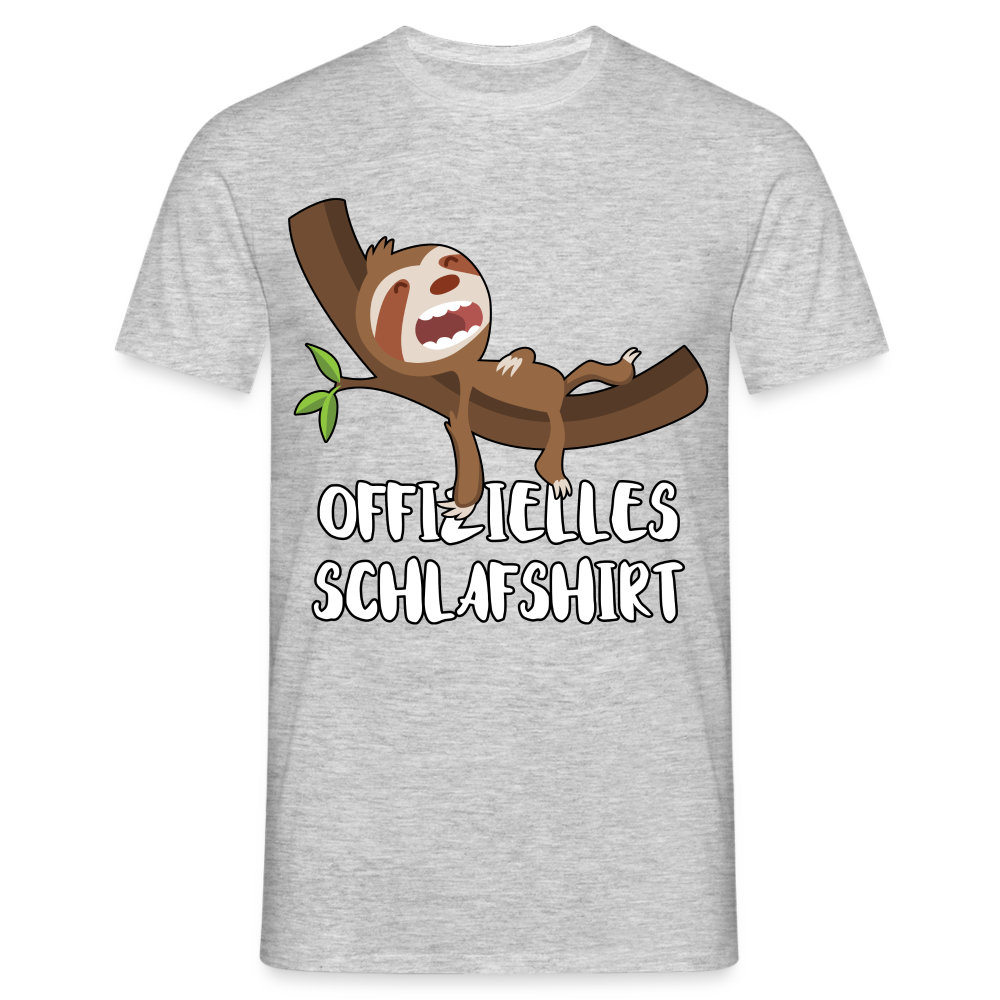 Faultier Müde Offizielles Schlafshirt Lustiges T-Shirt - Grau meliert