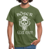 Wikinger Totenkopf Böser Alter Mann T-Shirt - Militärgrün