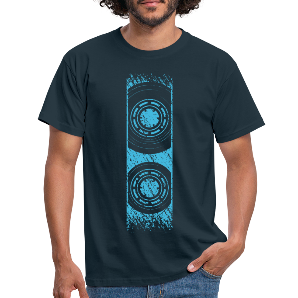 Musik Kassette Retro Vintage Style Lustiges T-Shirt - Navy