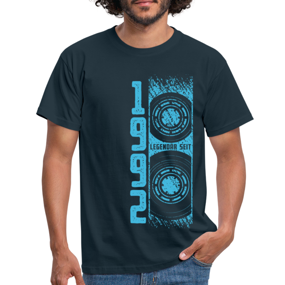 30. Geburtstag Retro Kassette Legendär seit 1992 Geschenk T-Shirt - Navy
