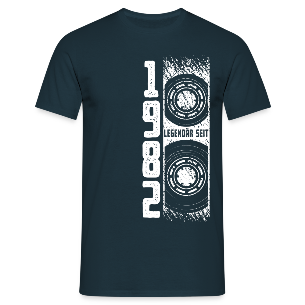 40. Geburtstag Retro Vintage Shirt Kassette Legendär seit 1982 Geschenk T-Shirt - Navy