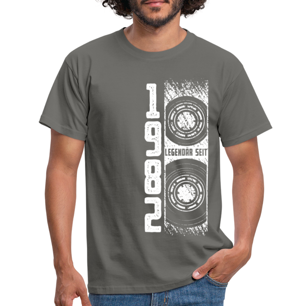 40. Geburtstag Retro Vintage Shirt Kassette Legendär seit 1982 Geschenk T-Shirt - Graphit