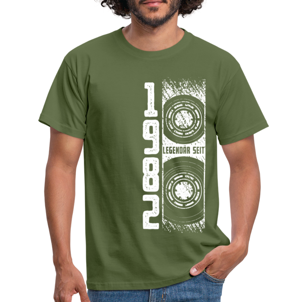 40. Geburtstag Retro Vintage Shirt Kassette Legendär seit 1982 Geschenk T-Shirt - Militärgrün