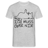 faule Katze - Spruch - ich muss gar nix - Lustiges Katzen T-Shirt - Grau meliert