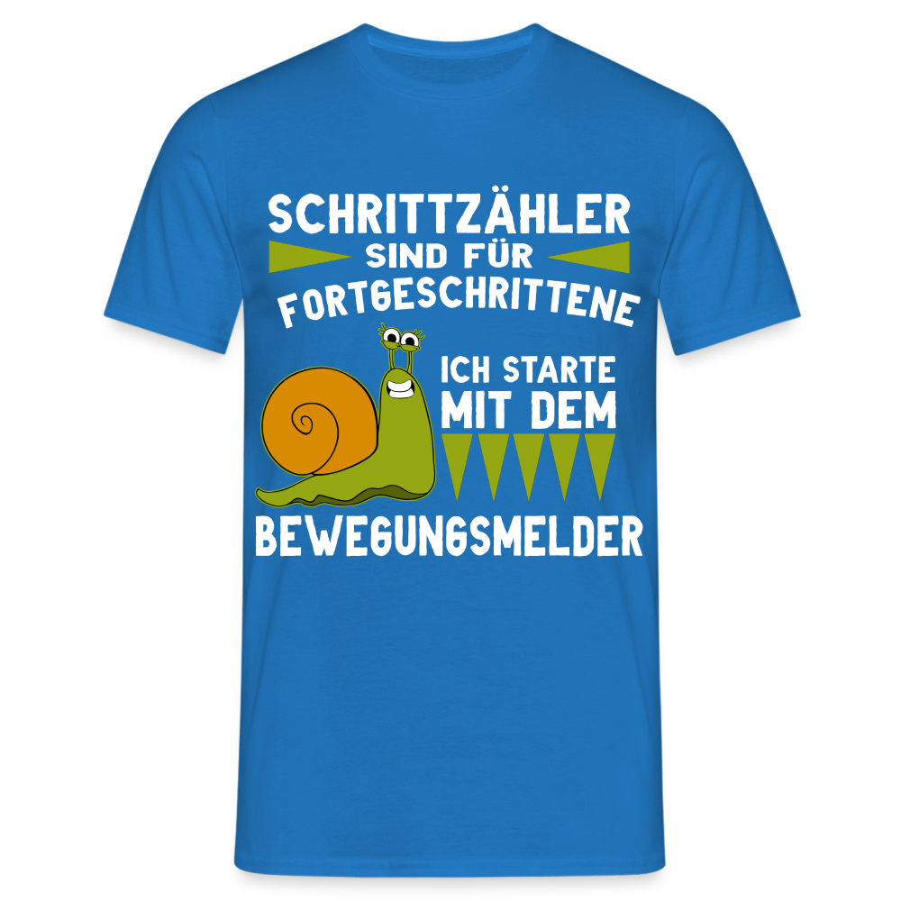 Lustiger Schnecken Spruch Schrittzähler Anti Laufen Humor Männer T-Shirt - Royalblau