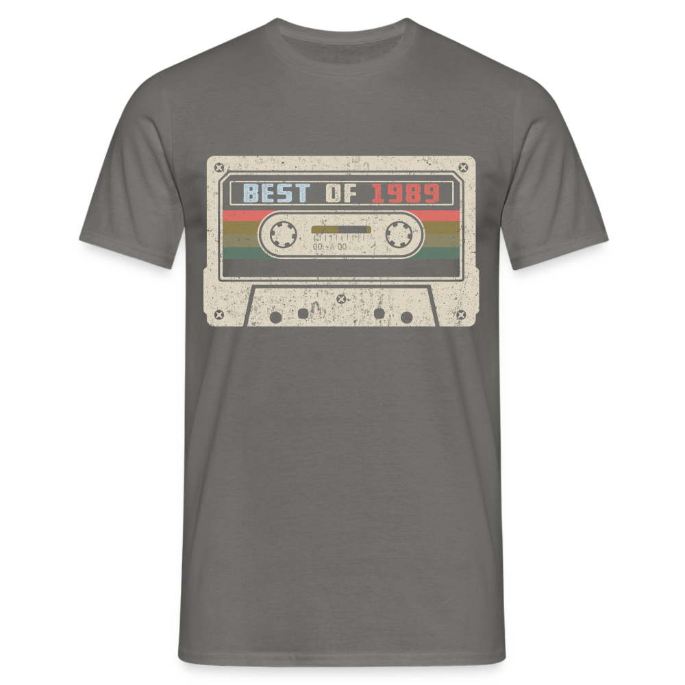 1989 Geburtstags Shirt Vintage Kassette Best of 1989 Geschenk T-Shirt - Graphit