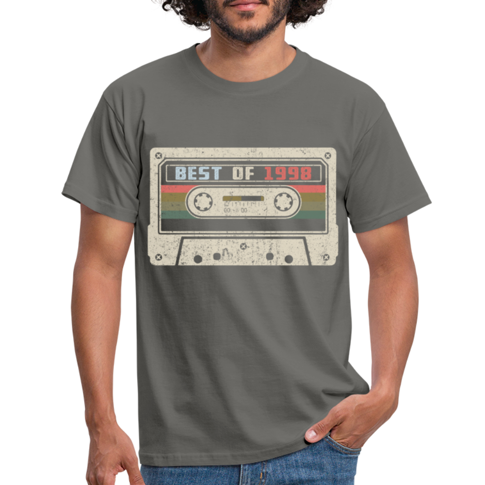 1998 Geburtstags Shirt Vintage Kassette Best of 1998 Geschenk T-Shirt - Graphit