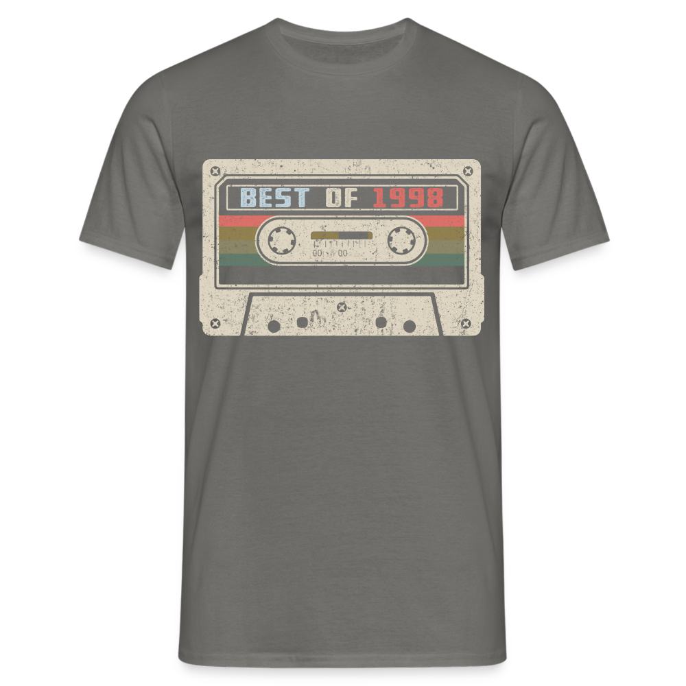 1998 Geburtstags Shirt Vintage Kassette Best of 1998 Geschenk T-Shirt - Graphit