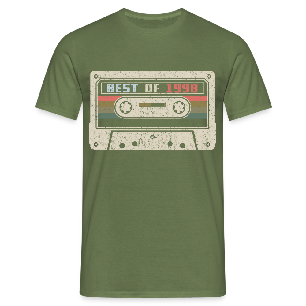 1998 Geburtstags Shirt Vintage Kassette Best of 1998 Geschenk T-Shirt - Militärgrün