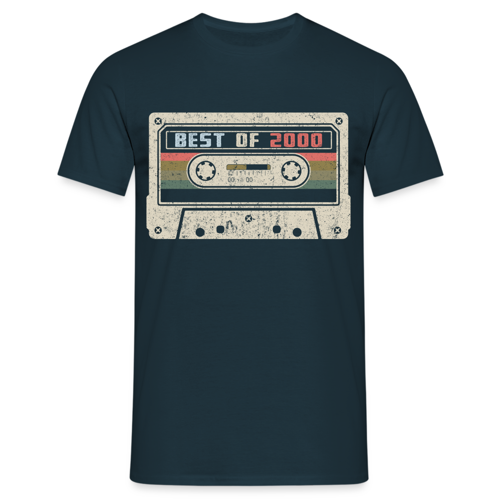 2000 Geburtstags Shirt Vintage Kassette Best of 2000 Geschenk T-Shirt - Navy
