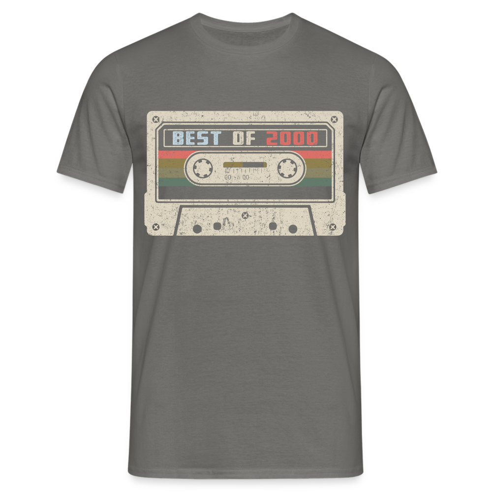 2000 Geburtstags Shirt Vintage Kassette Best of 2000 Geschenk T-Shirt - Graphit