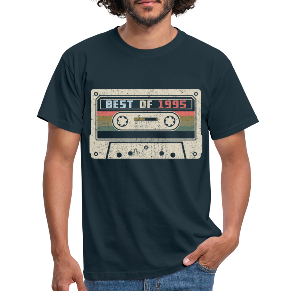 1995 Geburtstags Shirt Vintage Kassette Best of 1995 Geschenk T-Shirt - Navy
