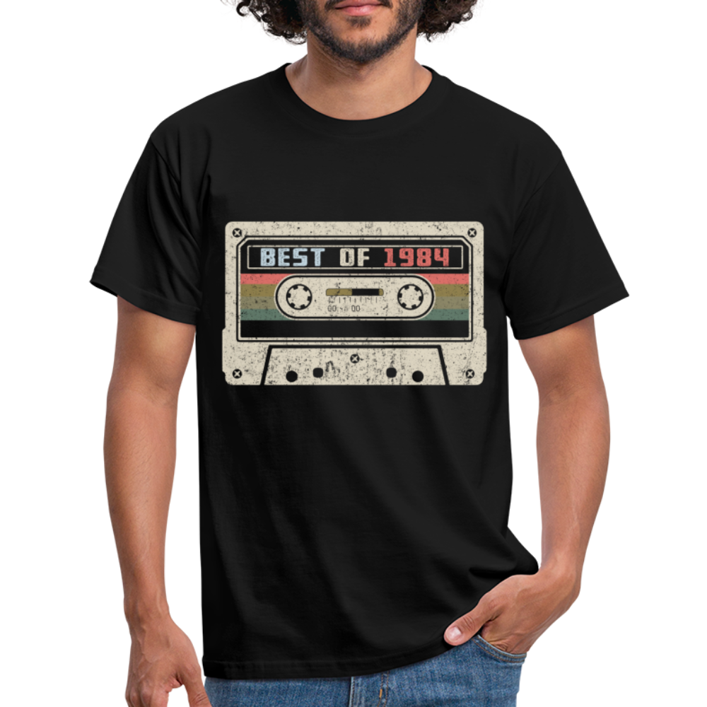 1984 Geburtstags Shirt Vintage Kassette Best of 1984 Geschenk T-Shirt - Schwarz