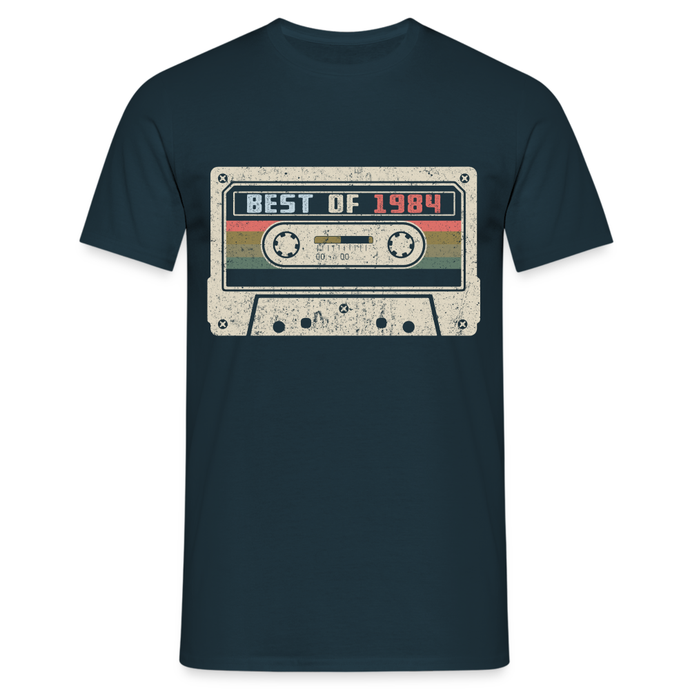 1984 Geburtstags Shirt Vintage Kassette Best of 1984 Geschenk T-Shirt - Navy