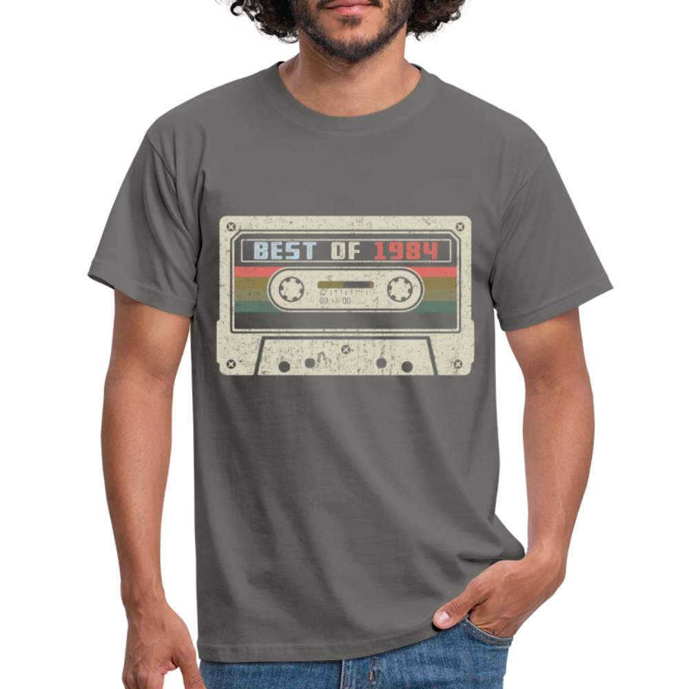 1984 Geburtstags Shirt Vintage Kassette Best of 1984 Geschenk T-Shirt - Graphit
