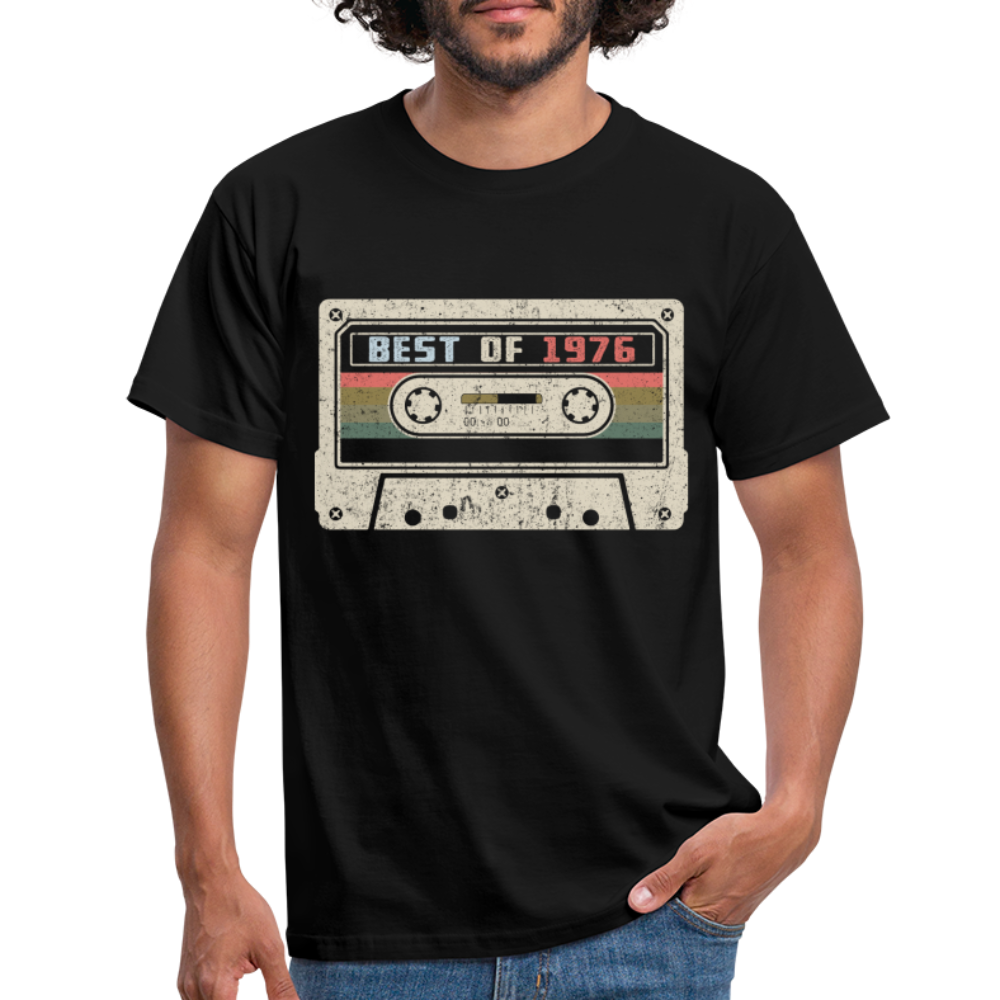 1976 Geburtstags Shirt Vintage Kassette Best of 1976 Geschenk T-Shirt - Schwarz