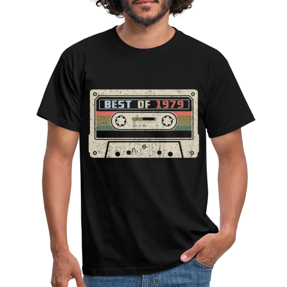 1979 Geburtstags Shirt Vintage Kassette Best of 1979 Geschenk T-Shirt - Schwarz