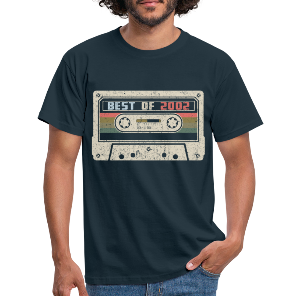 2002 Geburtstags Shirt Vintage Kassette Best of 2002 Geschenk T-Shirt - Navy