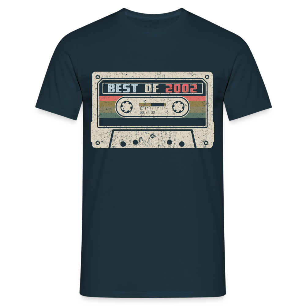2002 Geburtstags Shirt Vintage Kassette Best of 2002 Geschenk T-Shirt - Navy