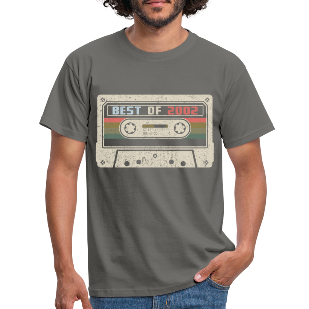 2002 Geburtstags Shirt Vintage Kassette Best of 2002 Geschenk T-Shirt - Graphit