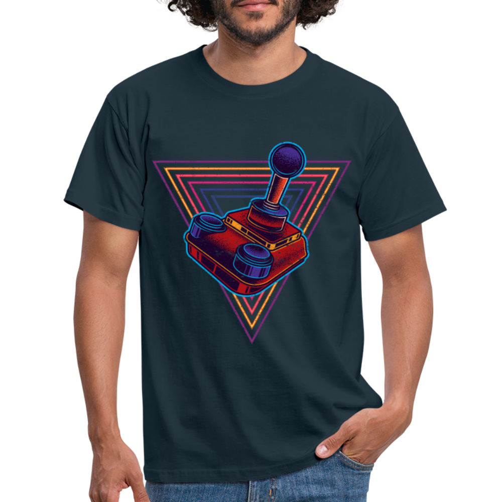 Gaming Shirt Retro Gamer Vintage Joystick Lustiges T-Shirt - Navy