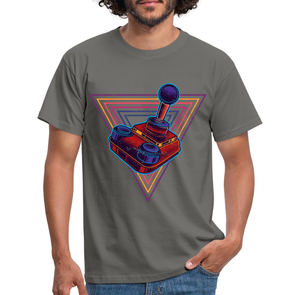 Gaming Shirt Retro Gamer Vintage Joystick Lustiges T-Shirt - Graphit